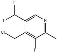 4-(Chloromethyl)-5-(difluoromethyl)-3-fluoro-2-methylpyridine Structure