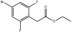 Benzeneacetic acid, 4-bromo-2,6-difluoro-, ethyl ester Structure