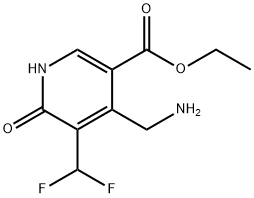 Ethyl 4-(aminomethyl)-3-(difluoromethyl)-2-hydroxypyridine-5-carboxylate Structure