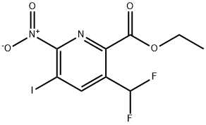 Ethyl 3-(difluoromethyl)-5-iodo-6-nitropyridine-2-carboxylate Structure