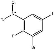 Benzene, 1-bromo-2-fluoro-5-iodo-3-nitro- Structure