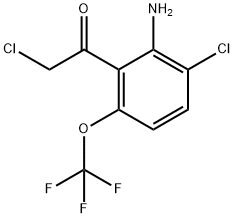 2'-Amino-3'-chloro-6'-(trifluoromethoxy)phenacyl chloride Structure