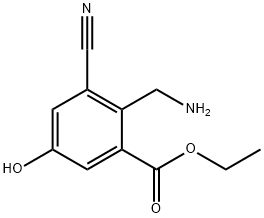 Ethyl 2-aminomethyl-3-cyano-5-hydroxybenzoate Structure