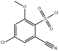 4-Chloro-2-cyano-6-methoxybenzenesulfonylchloride Structure