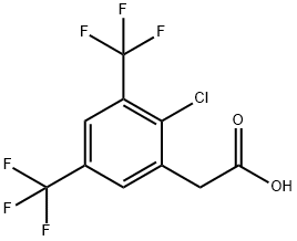 3,5-Bis(trifluoromethyl)-2-chlorophenylacetic acid Structure