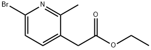 3-Pyridineacetic acid, 6-bromo-2-methyl-, ethyl ester 구조식 이미지