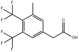 3,4-Bis(trifluoromethyl)-5-methylphenylacetic acid Structure