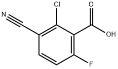 Benzoic acid, 2-chloro-3-cyano-6-fluoro- Structure