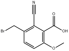 3-Bromomethyl-2-cyano-6-methoxybenzoic acid Structure