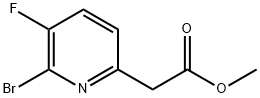 2-Pyridineacetic acid, 6-bromo-5-fluoro-, methyl ester Structure