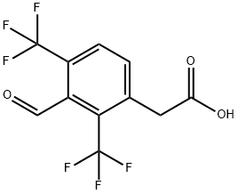 2,4-Bis(trifluoromethyl)-3-formylphenylacetic acid Structure