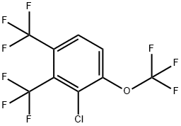 1,2-Bis(trifluoromethyl)-3-chloro-4-(trifluoromethoxy)benzene Structure