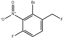 1-Bromo-3-fluoro-6-fluoromethyl-2-nitrobenzene 구조식 이미지