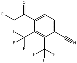 2',3'-Bis(trifluoromethyl)-4'-cyanophenacyl chloride Structure