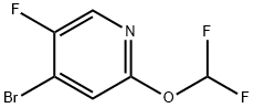 Pyridine, 4-bromo-2-(difluoromethoxy)-5-fluoro- Structure