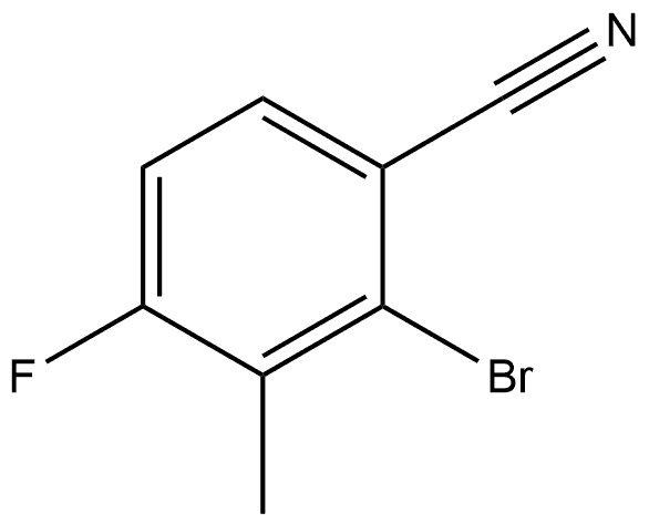 2-bromo-4-fluoro-3-methylbenzonitrile Structure