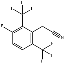 2,6-Bis(trifluoromethyl)-3-fluorophenylacetonitrile Structure