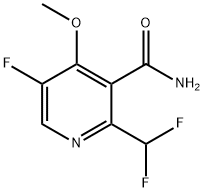 2-(Difluoromethyl)-5-fluoro-4-methoxypyridine-3-carboxamide Structure