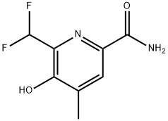 2-(Difluoromethyl)-3-hydroxy-4-methylpyridine-6-carboxamide Structure