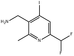 3-(Aminomethyl)-6-(difluoromethyl)-4-iodo-2-methylpyridine Structure