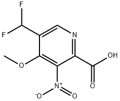 5-(Difluoromethyl)-4-methoxy-3-nitropyridine-2-carboxylic acid Structure