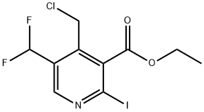 Ethyl 4-(chloromethyl)-5-(difluoromethyl)-2-iodopyridine-3-carboxylate Structure