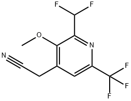 2-(Difluoromethyl)-3-methoxy-6-(trifluoromethyl)pyridine-4-acetonitrile Structure