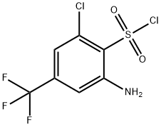 2-Amino-6-chloro-4-(trifluoromethyl)benzenesulfonyl chloride Structure