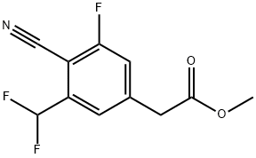 Methyl 4-cyano-3-difluoromethyl-5-fluorophenylacetate Structure