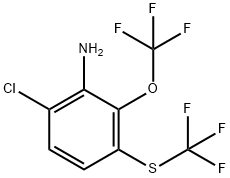 6-Chloro-2-trifluoromethoxy-3-(trifluoromethylthio)aniline Structure