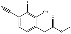 Methyl 4-cyano-2-hydroxy-3-iodophenylacetate Structure