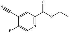 2-Pyridinecarboxylic acid, 4-cyano-5-fluoro-, ethyl ester 구조식 이미지