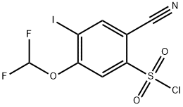 2-Cyano-5-difluoromethoxy-4-iodobenzenesulfonyl chloride Structure