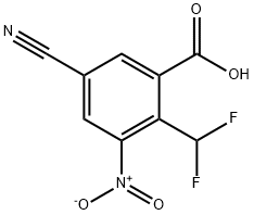 5-Cyano-2-difluoromethyl-3-nitrobenzoic acid Structure