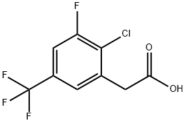 2-Chloro-3-fluoro-5-(trifluoromethyl)phenylacetic acid Structure