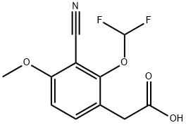 3-Cyano-2-difluoromethoxy-4-methoxyphenylacetic acid Structure