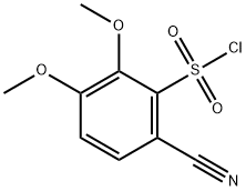 6-Cyano-2,3-dimethoxybenzenesulfonylchloride Structure