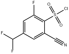 2-Cyano-4-difluoromethyl-6-fluorobenzenesulfonylchloride Structure