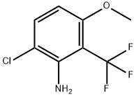 Benzenamine, 6-chloro-3-methoxy-2-(trifluoromethyl)- Structure