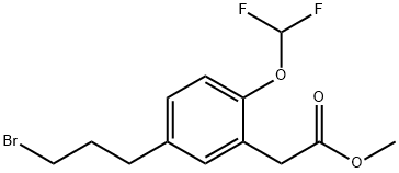 Methyl 5-(3-bromopropyl)-2-(difluoromethoxy)phenylacetate Structure