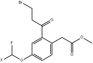 Methyl 2-(3-bromopropanoyl)-4-(difluoromethoxy)phenylacetate Structure