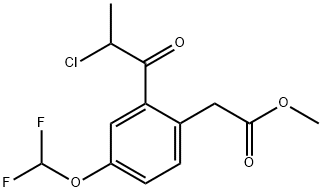 Methyl 2-(2-chloropropanoyl)-4-(difluoromethoxy)phenylacetate Structure