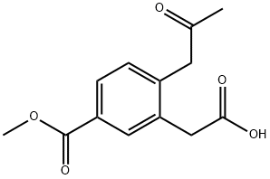 Methyl 3-(carboxymethyl)-4-(2-oxopropyl)benzoate Structure