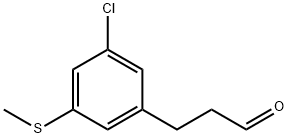 3-(3-Chloro-5-(methylthio)phenyl)propanal Structure