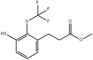 Methyl 3-(3-mercapto-2-(trifluoromethylthio)phenyl)propanoate Structure