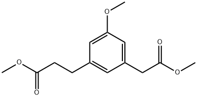 Methyl 3-methoxy-5-(3-methoxy-3-oxopropyl)phenylacetate Structure