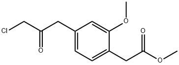 Methyl 4-(3-chloro-2-oxopropyl)-2-methoxyphenylacetate Structure