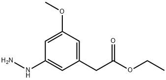 Ethyl 3-hydrazinyl-5-methoxyphenylacetate Structure