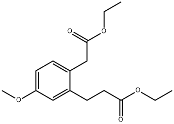 Ethyl 2-(3-ethoxy-3-oxopropyl)-4-methoxyphenylacetate Structure