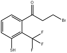 3-(3-Bromopropanoyl)-2-(trifluoromethyl)thiophenol Structure